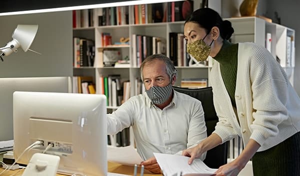 couple looking at computer