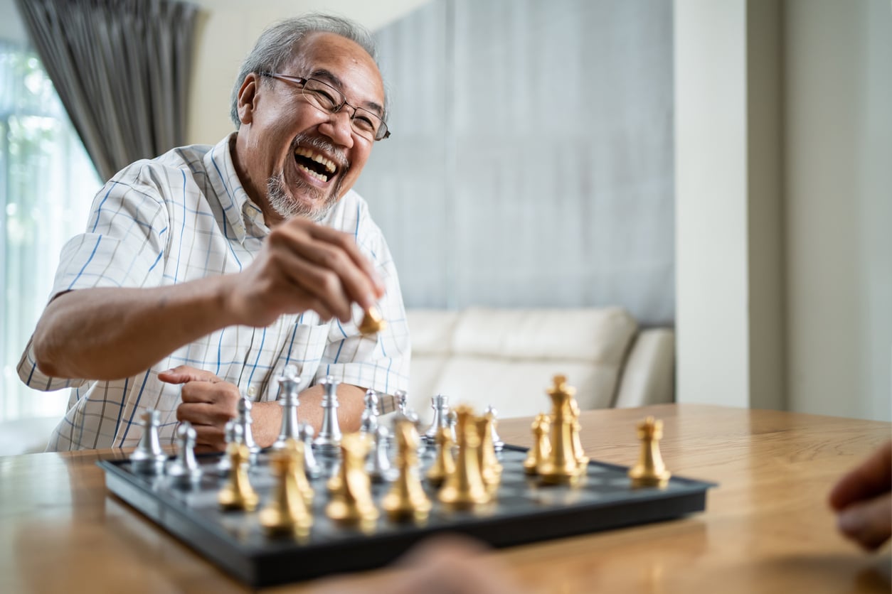 Man playing chess